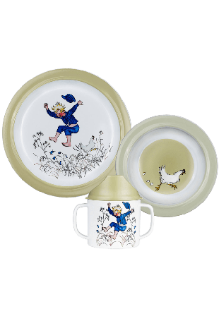 EMIL in Lönneberga, Barnservis, 3-del Mata & äta Unisex Blå ONESIZE