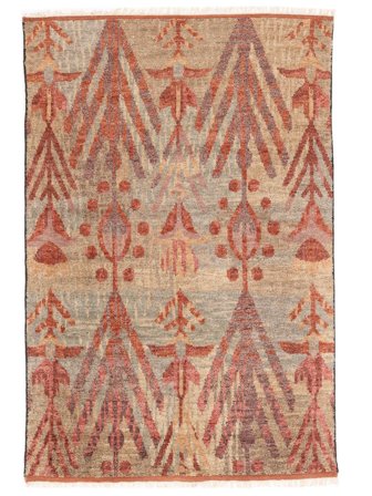 Usak Indisch Teppich Handgeknüpft 168X246 Braun/Dunkelrot Indien