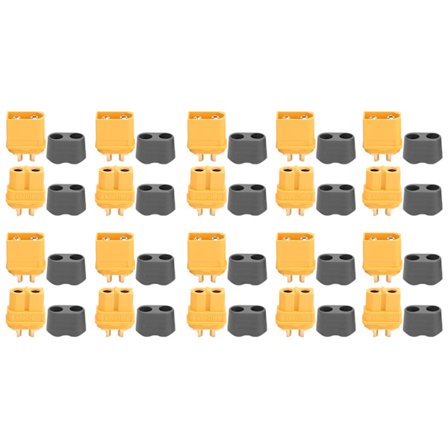 10 Par XT60 Hane Hona Kontakt med Skyddskåpa för RC Flygplansbatteri