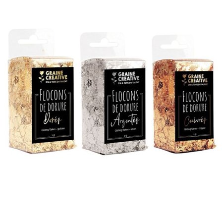 Guld/ Silver/ Koppar flakes