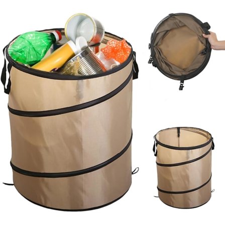 Ulkoilma- ja puutarhajätteiden säkki - Kasaantaittuva retkeilyroskis Pop-up C