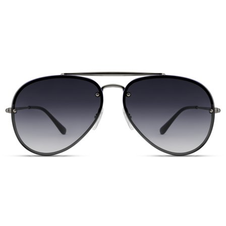 Occasus | Spiżowo-szare gradientowe okulary przeciwsłoneczne aviator dla mężczyzn - Okulary przeciwsłoneczne typu Aviator