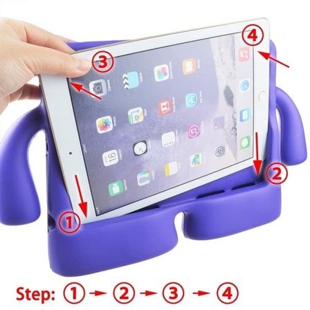 iPad cover i hårdt skum som iGuy, iPad mini 12345, Rosarød—pa