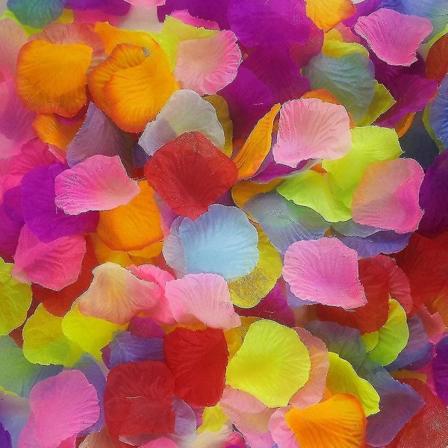 1000 stycken sidenrosblad Bröllopsfest Blomblad Dekoration konstgjord