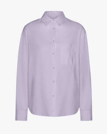 Organic Oversized Shirt - Soft Lavender - Female - L
