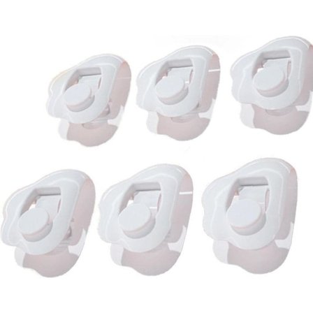 6 st Molnformade Täcke Clips Täcke Fästen Halkfria Påslakan Clips, Vit