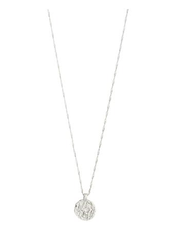 Breathe Recycled Crystal Coin Necklace Accessories Jewellery Necklaces Chain Necklaces Sølv Pilgrim*Betinget Tilbud