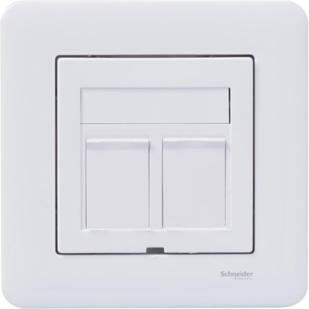 Schneider Electric Exxact 2xC6 UTP WDE002424 Modulæruttak 2 koblinger Plan, Datamaskin & surfing