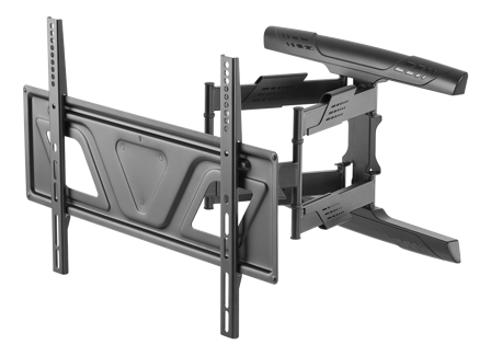 Deltaco Office ARM-0259 - Ultra-Slim brakett - full bevegelse - for LCD TV / kurvet LCD TV - matt svart