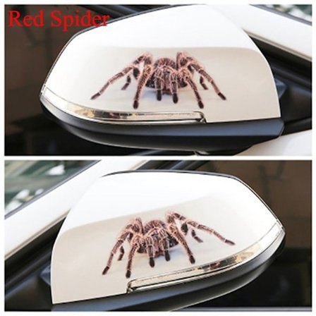 Mordely 3D bil klistermärke Auto Decor Spider Crawling RED SPIDER