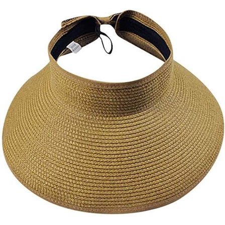 Sommer Kvinner Halm Visor Hat Strand Sol Visor Hat Hodebånd Cap Sol