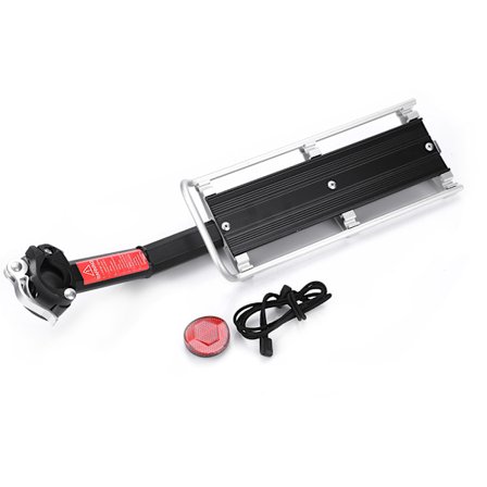 Mountainbike Cykelhållare Sadelstolpe Bakre Hylla Aluminiumlegering Svart