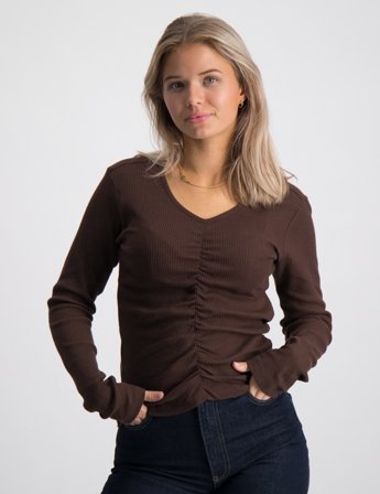 D-XEL T-SHIRT L/S Braun Tops/Blusen Mädchen - Kids Brand Store