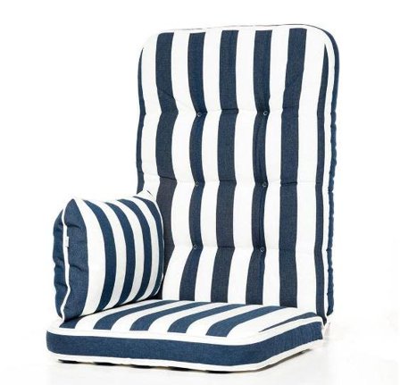 Eden Wood EW 409-95 Dynset 3 dynor, 2 sidokuddar Blå/vit, Utemöbler