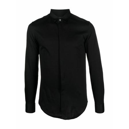 Emporio Armani, Formal Shirts Zwart, Heren, Maat:L