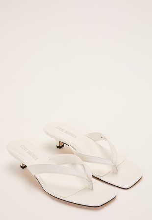 Steve Madden - Tracie Leather Sandal - 107 White Leather