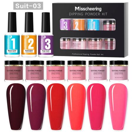 Nail art dopppulverset ingen baklampa Franskt dopppulver nagelglitter Dopppulver A4