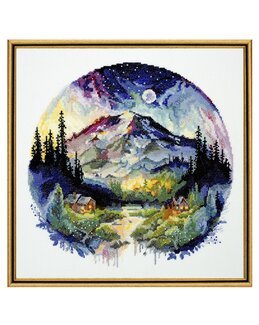 Stickpackung Bild Berggipfel