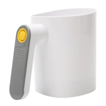 Batteridriven elektrisk mjölsikt, 4 koppar mjölsikt fin rostfritt stål nät ergonomiskt handtag, vit 15,2*18,7 cm batteri ingår ej