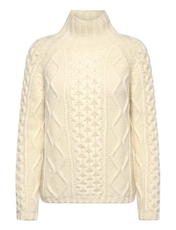 Filippa K Wool Cable Knit Sweater - Cream - L