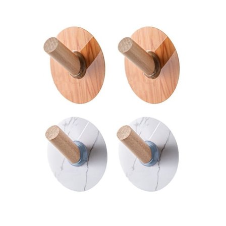 4 stk Hattekroge Trækrog selvklæbende kroge