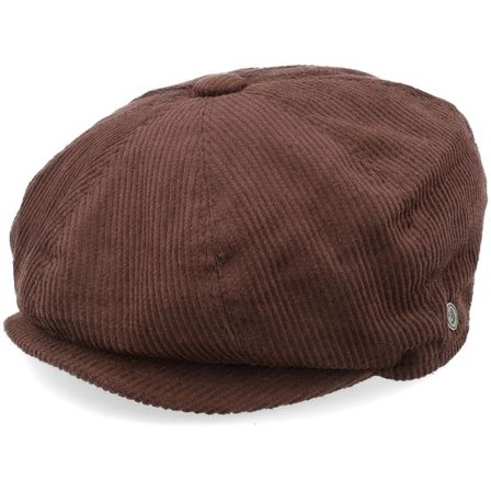 Jaxon & James - Brun flatcap Keps - Corduroy Newsboy Cap Brown Snap Cap @ Hatstore