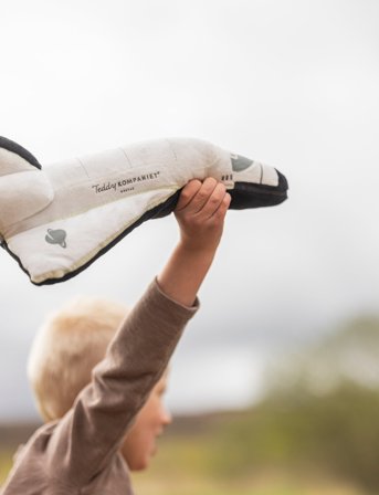 Teddykompaniet Glow In The Dark, Teddy Space - White - 33 CM