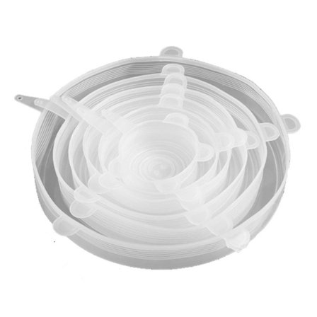 Silikoniset venyvät uudelleenkäytettävät ruoan suojukset mikroaaltouuniin, purkkeihin ja tölkkeihin