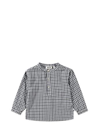Enoz Tops Shirts Long-sleeved Shirts Navy Molo