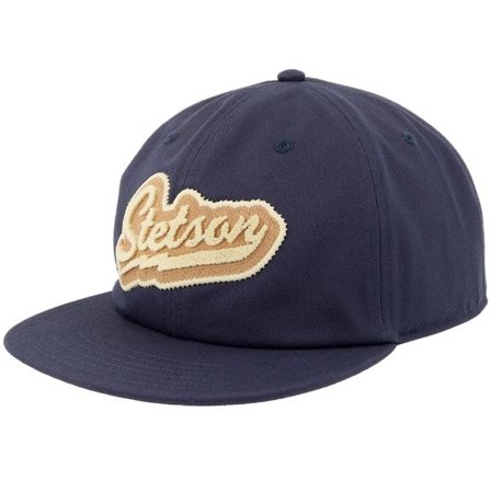 Stetson - Blå snapback Keps - Baseball Retro Cotton Navy Strapback @ Hatstore