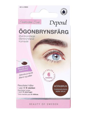 Depend Cosmetic Ögonbrynsfärg Mörkbrun /No/Dk - Nude - ONE SIZE
