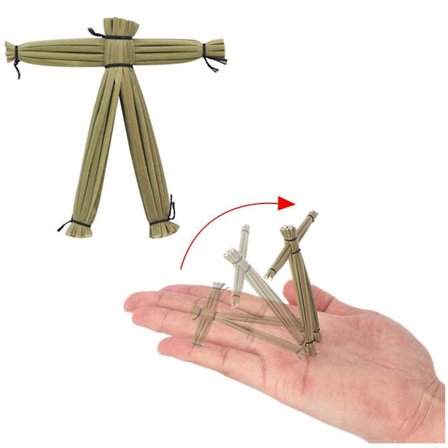 Strådukke Halloween Interaktiv Magisk Rekvisit Uhyggeligt Festlegetøj