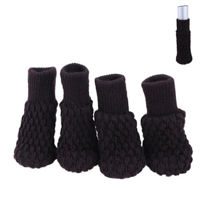 Liukumattomat pöydänjalkojen suojukset, yhteensopivat COVER-tuotteen kanssa, huonekalujen lattiasuojat, ruskea