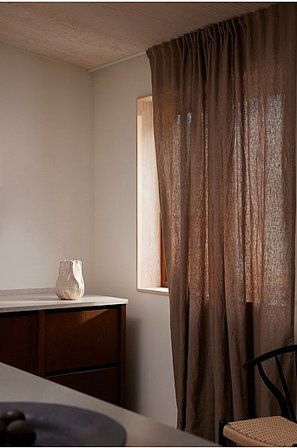 Jotex - Maßgeschneiderter Leinenvorhang Taupe - LEAH - Kaufe Vorhänge und Gardinen bei Jotex