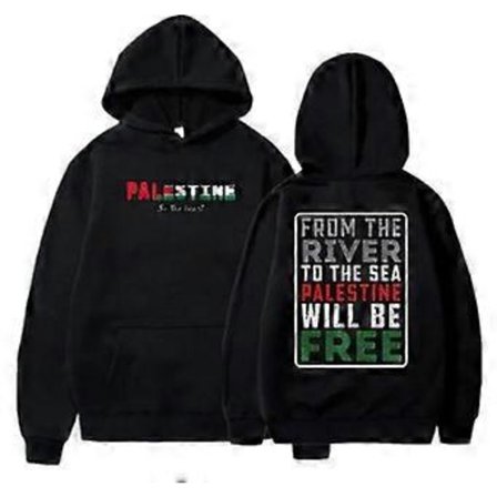Free Palestine Pullover Hoodie Varm Hoodie