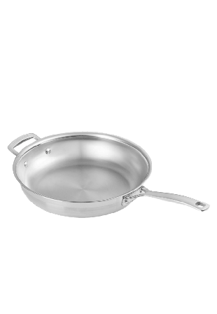 Le Creuset Stekpanna m/hjälphandtag 3-ply rostfritt stål 30 cm Stekpannor Silver