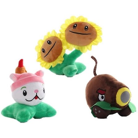 Plants VS. Zombies 1 2 PVZ Gosedjur 20 cm Höga för Barn, Perfekt Present till Halloween, Jul (Bloomerang Wall-Nut Snapdragon)