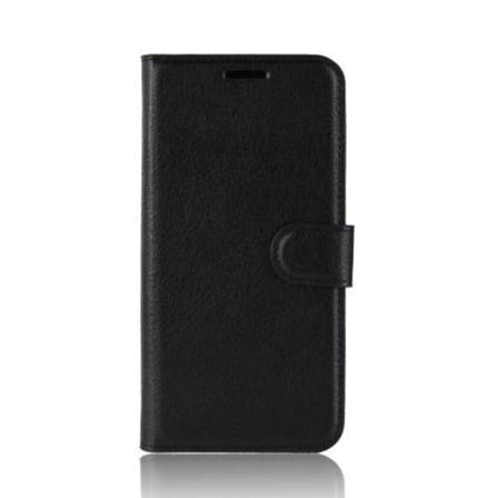 Litchi-lompakkokotelo Samsung Galaxy A20e - Musta Black