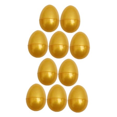 Avaa kultaiset munat, 10 täytettävää muovimunaa koristeluun ja askarteluun - pääsiäismunarasia (Fww)