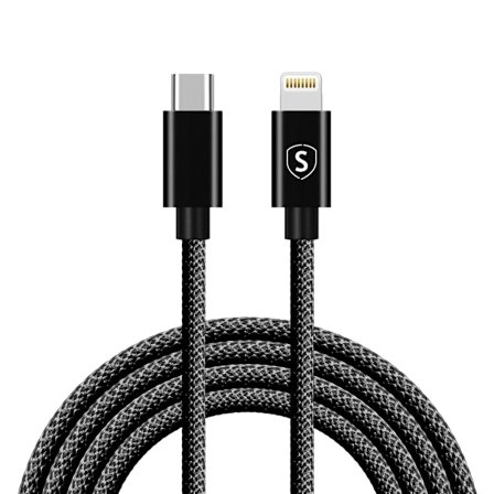 SiGN USB-C till Lightning kabel 20W 2m - Svart