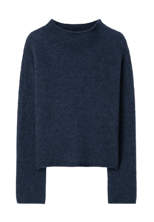 Filippa K Mika Yak Funnelneck Sweater Stickat Dam Blå XL
