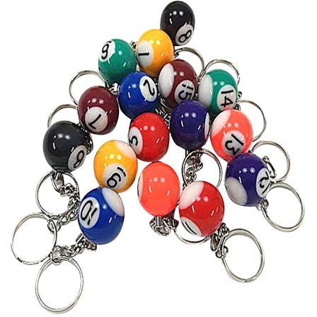 16 kpl Biljardiavaimenperät Biljardipalloavaimenperät Koristeelliset Biljardipallo Riippuvat Riippukoristeet Avaimen Koristeet 8.5x2.5cm