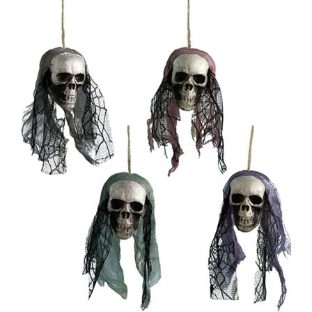 Galaxy 4 stk Halloween Skelet Hængende Spøgelse Grusom Skum Kranium Ornament Halloween Hængende Hus