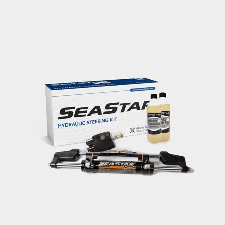 Pacchetto di sterzo idraulico SeaStar Pro, per fuoribordo fino a 350 Hk + pompa del volante + olio + cilindro HC6345-3