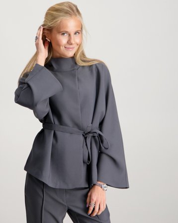 RYVLS Wrap Jacket Grå Jakker Jente - Kids Brand Store