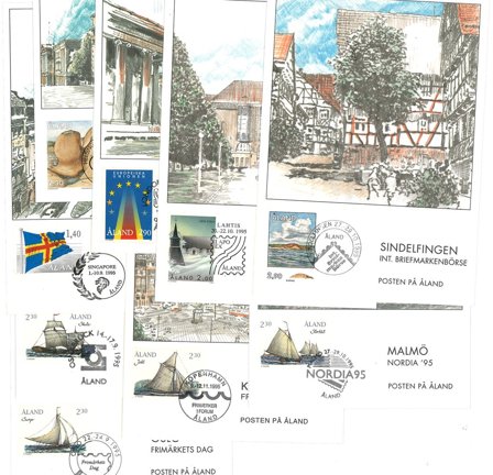 Åland 1995 - 9 udstillingskort