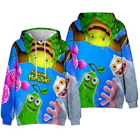 Barn 3D My Singing Monsters Hoodie Tröja Långärmad Jacka