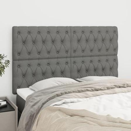 Vidaxl Huvudgavlar 4 St Mörkgrå 72x7x78/88 Cm Tyg Grå