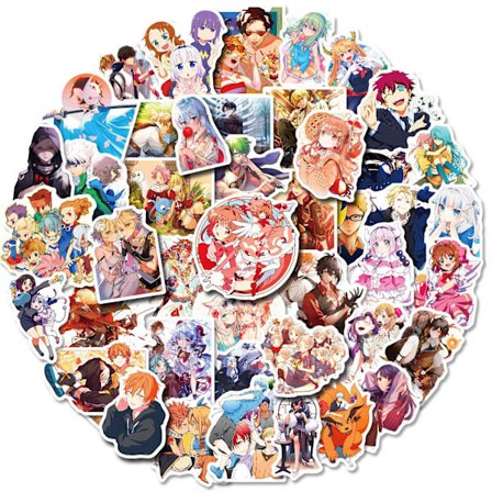 Genshin Impact Cartoon Character Stickers, Set med