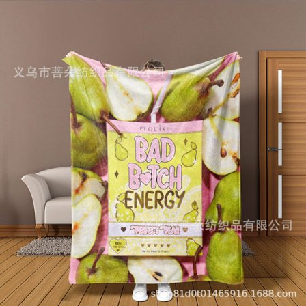 BAD Bitch Energy Flanellipeitto | Pehmeä fleecepeitto karkki- ja vaahtokarkkikuviolla | Mukava muhkea sänky- ja sohvapeitto*20250711-F*180*220
